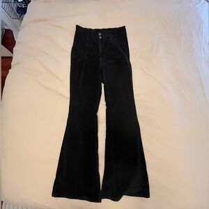 Free people flared black corduroy size 30